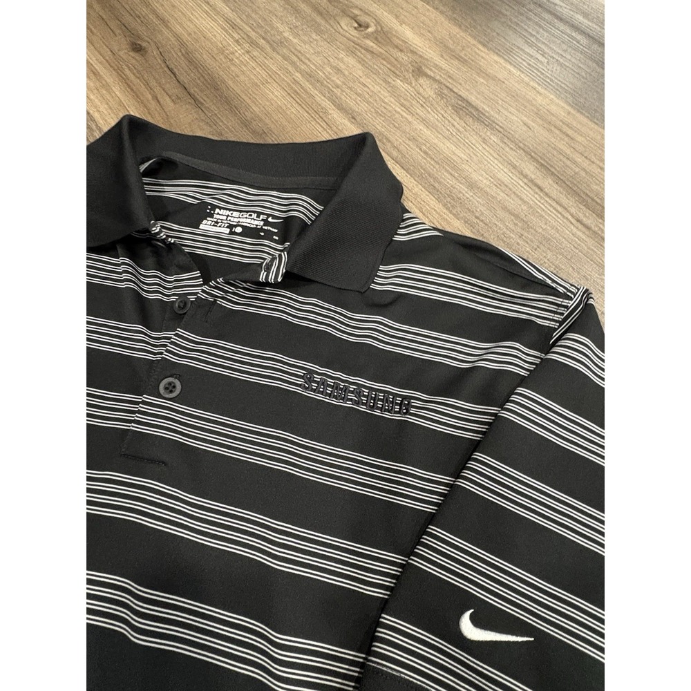 Nike Golf Dri Fit Short Sleeve Size XL Striped Tour Performance Men's Polo - Picture 5 of 7
